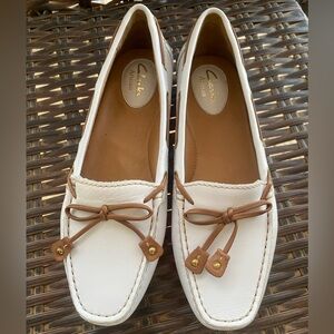 Clark’s White Loafers
